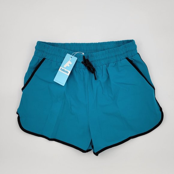 Fulbelle Women's Teal Athletic shorts Sz M - Picture 1 of 4